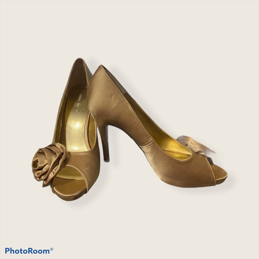 Nine West Satin Rosette Open-toe Pump